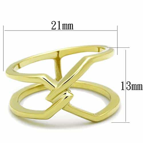 Stainless Steel Open Oval Cuff Ring view 2