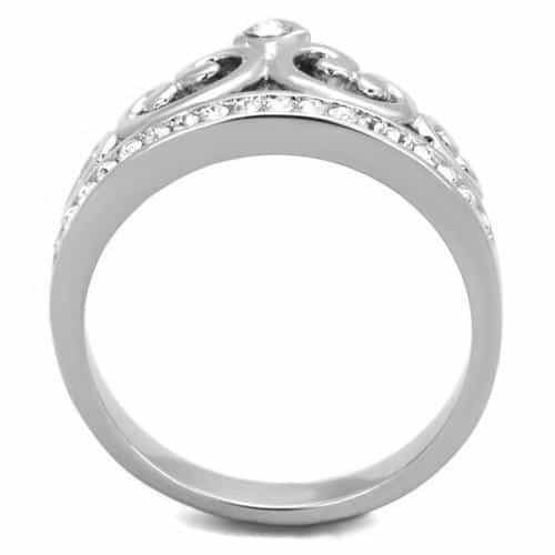 Stainless Steel CZ Tiara Crown Ring | The Stainless Jewelry view 7