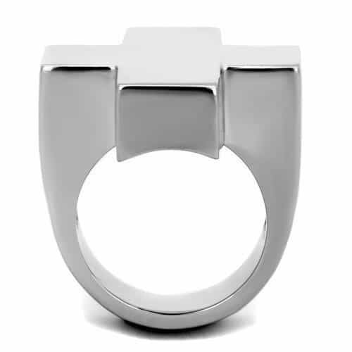 Stainless Steel Polished Cross Shape Ring | The Stainless Jewelry view 7