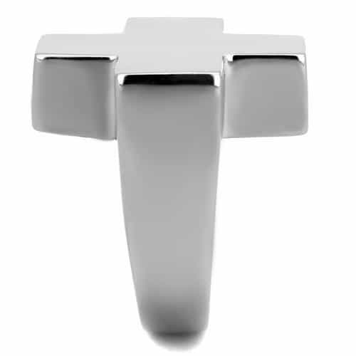 Stainless Steel Polished Cross Shape Ring | The Stainless Jewelry view 8