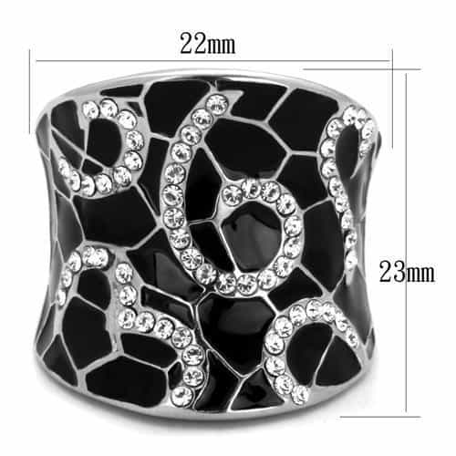 Stainless Steel Filigree Cocktail Ring | The Stainless Jewelry view 6
