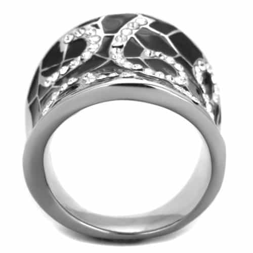 Stainless Steel Filigree Cocktail Ring | The Stainless Jewelry view 7