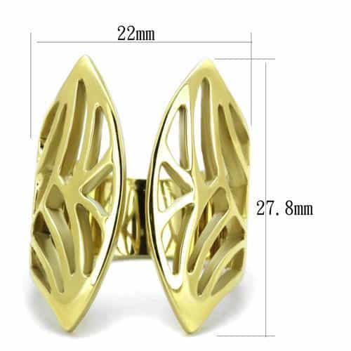 Stainless Steel Leaf Vine Ring | The Stainless Jewelry view 2