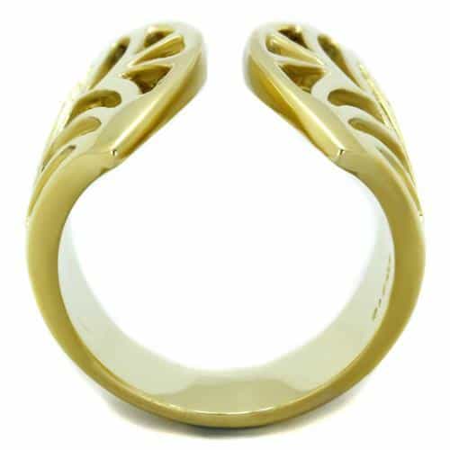 Stainless Steel Leaf Vine Ring | The Stainless Jewelry view 3