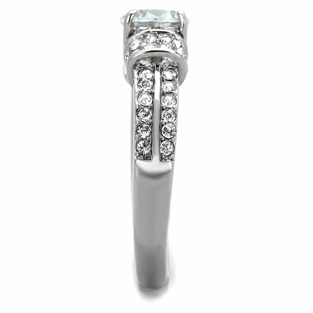Stainless Steel Split Shank Bridal Ring | The Stainless Jewelry view 8