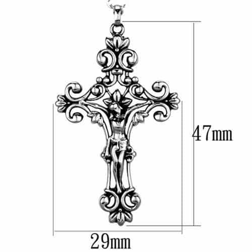 Stainless Steel Ornate Crucifix Cross Pendant view 4