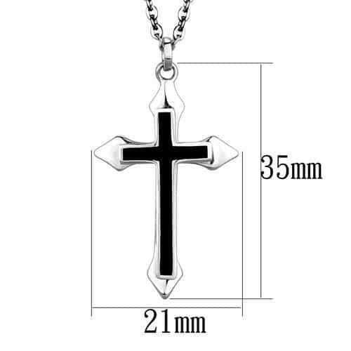 Stainless Steel Pointed Gothic Cross Pendant view 4