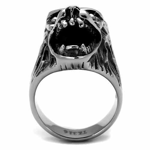 Stainless Steel Lion Beast Head Gothic Ring view 7