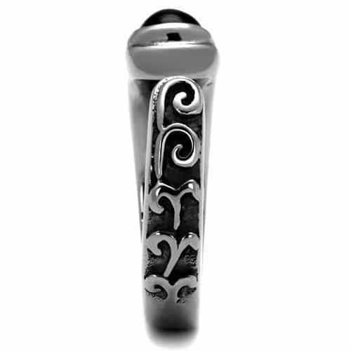 Stainless Steel Snake Serpent Open Bypass Scroll Ring view 8