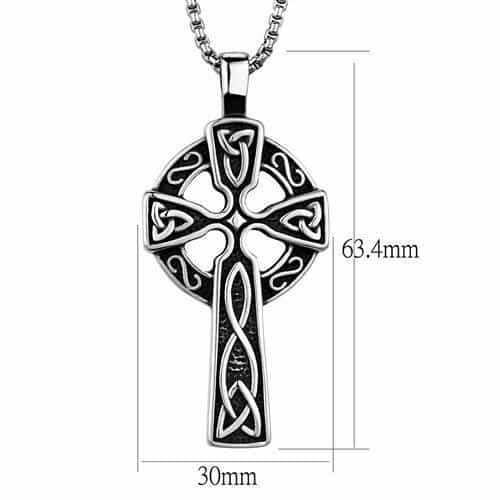 Stainless Steel Celtic Cross Necklace | The Stainless Jewelry view 2