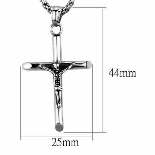 Stainless Steel CZ Crucifix Necklace | The Stainless Jewelry view 2