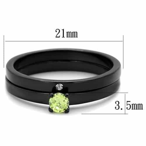 Stainless Steel Solitaire Bridal Set | The Stainless Jewelry view 6