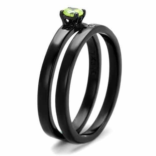 Stainless Steel Solitaire Bridal Set | The Stainless Jewelry view 8