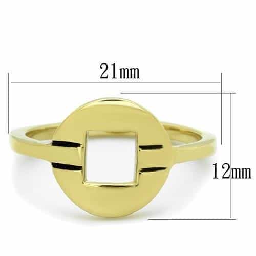 Stainless Steel Gold IP Square Geo Ring | The Stainless Jewelry view 6
