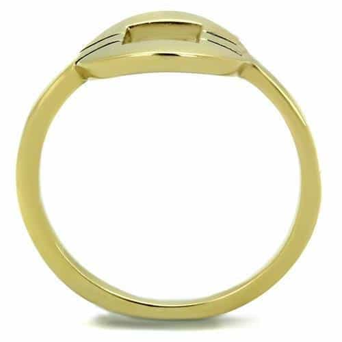 Stainless Steel Gold IP Square Geo Ring | The Stainless Jewelry view 3