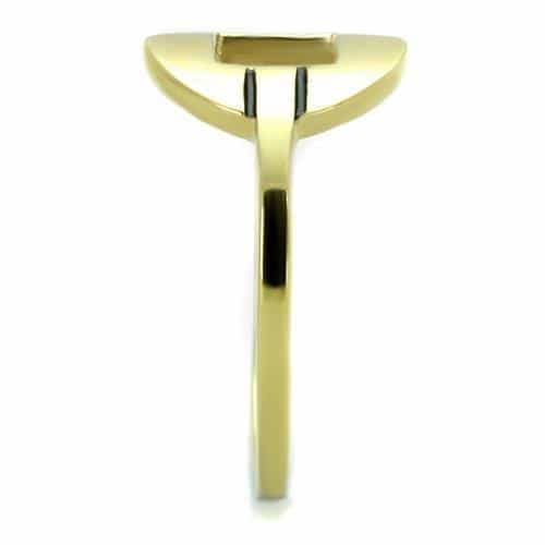 Stainless Steel Gold IP Square Geo Ring | The Stainless Jewelry view 8