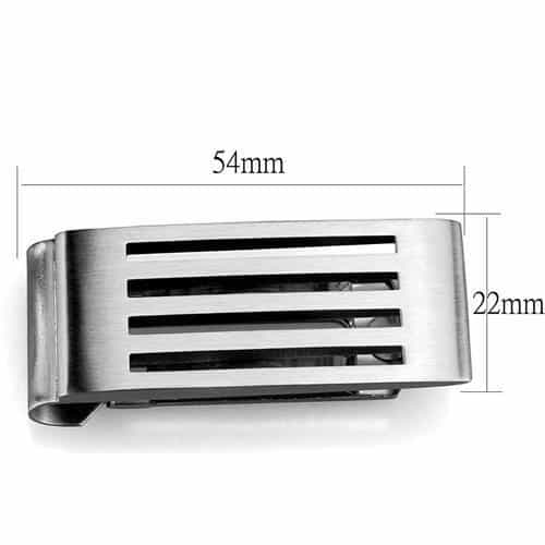 Stainless Steel Topaz Halo Setting Money Clip view 2