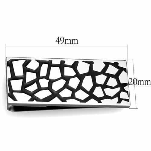 Stainless Steel Jade Cabochon Money Clip | The Stainless Jewelry view 2