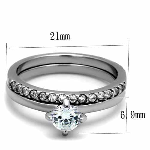 Stainless Steel Eternity Channel Band Ring view 2
