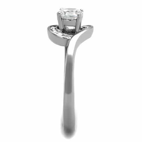 Stainless Steel Round Bezel Halo Ring | The Stainless Jewelry view 8