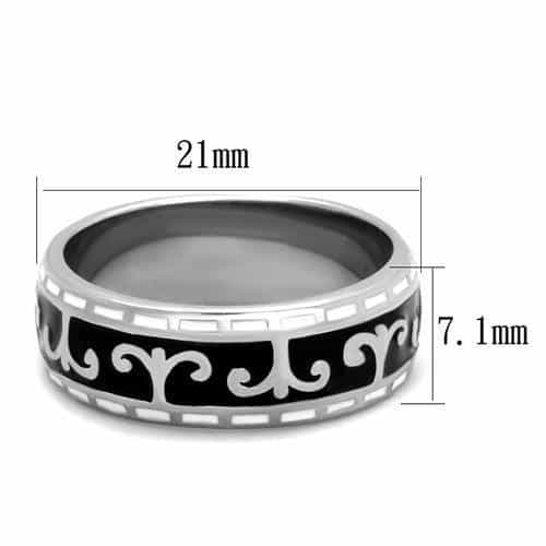 Stainless Steel Tribal Scroll Band Ring | The Stainless Jewelry view 6