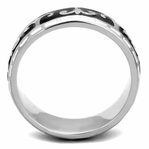 Stainless Steel Tribal Scroll Band Ring | The Stainless Jewelry view 7