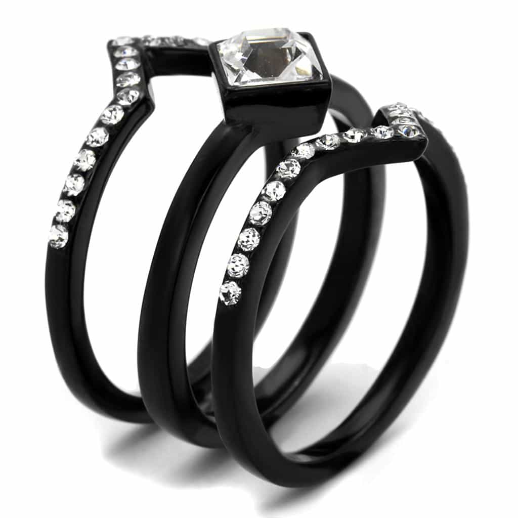 Stainless Steel Chevron Double Ring | The Stainless Jewelry view 8