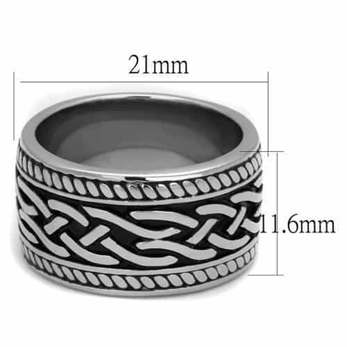 Stainless Steel Celtic Basket Weave Ring | The Stainless Jewelry view 6