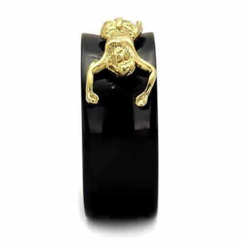 Stainless Steel Gold Crucifix Black Enamel view 8