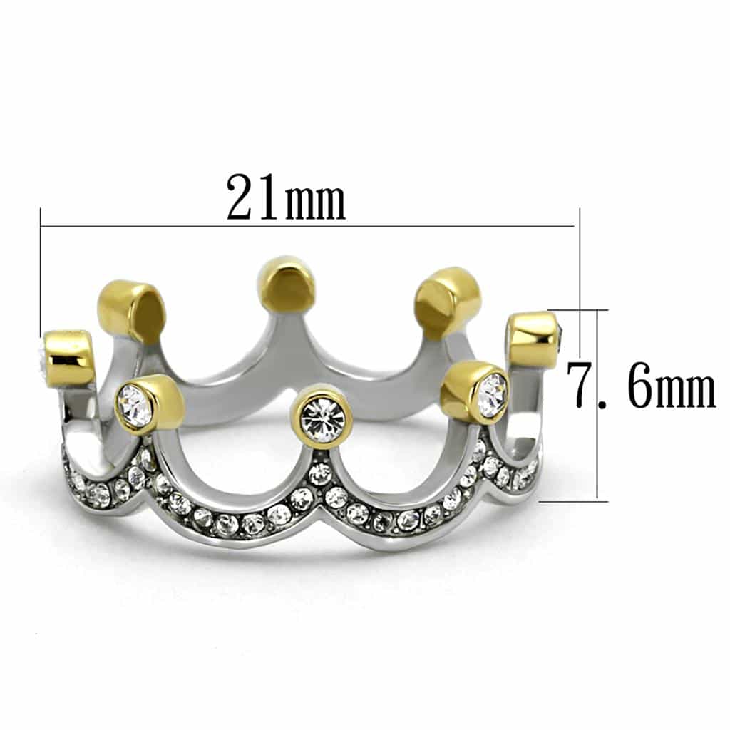 Stainless Steel Crown Tiara Ring | The Stainless Jewelry view 6