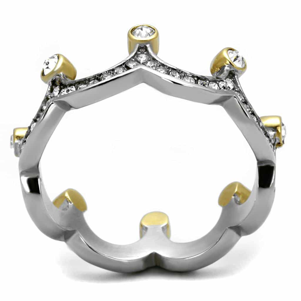 Stainless Steel Crown Tiara Ring | The Stainless Jewelry view 7