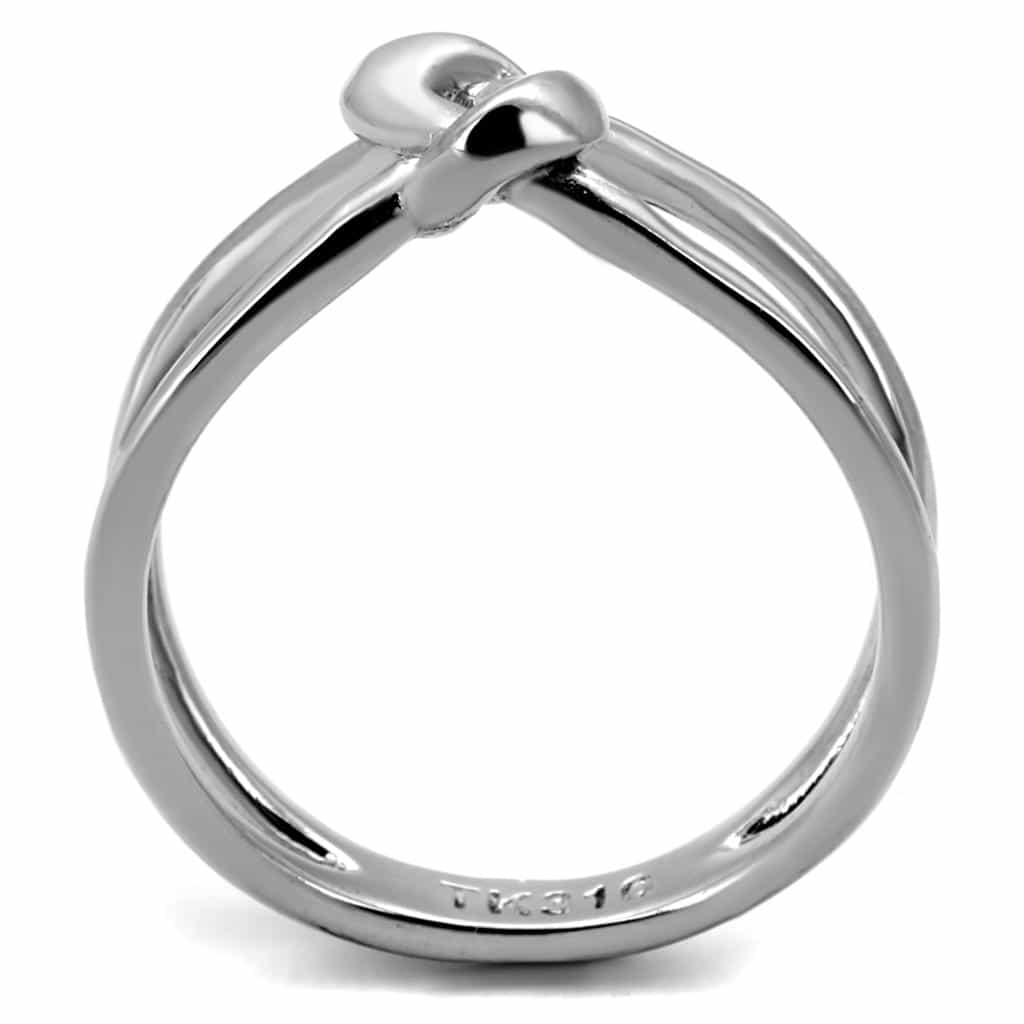 Stainless Steel Polished Love Knot Ring | The Stainless Jewelry view 7