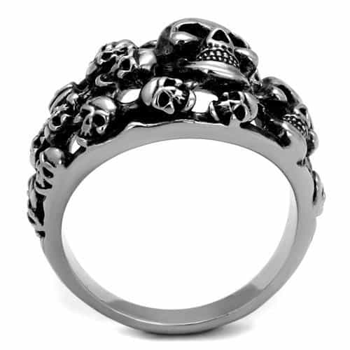 Stainless Steel Multi Skull Dome Ring | The Stainless Jewelry view 7