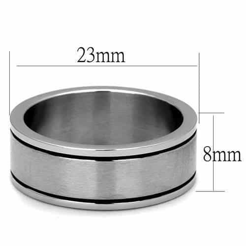 Stainless Steel Polished Brushed Wide Spinner Ring view 6
