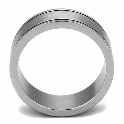 Stainless Steel Polished Brushed Wide Spinner Ring view 7