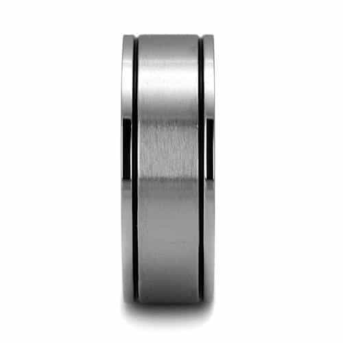 Stainless Steel Polished Brushed Wide Spinner Ring view 8