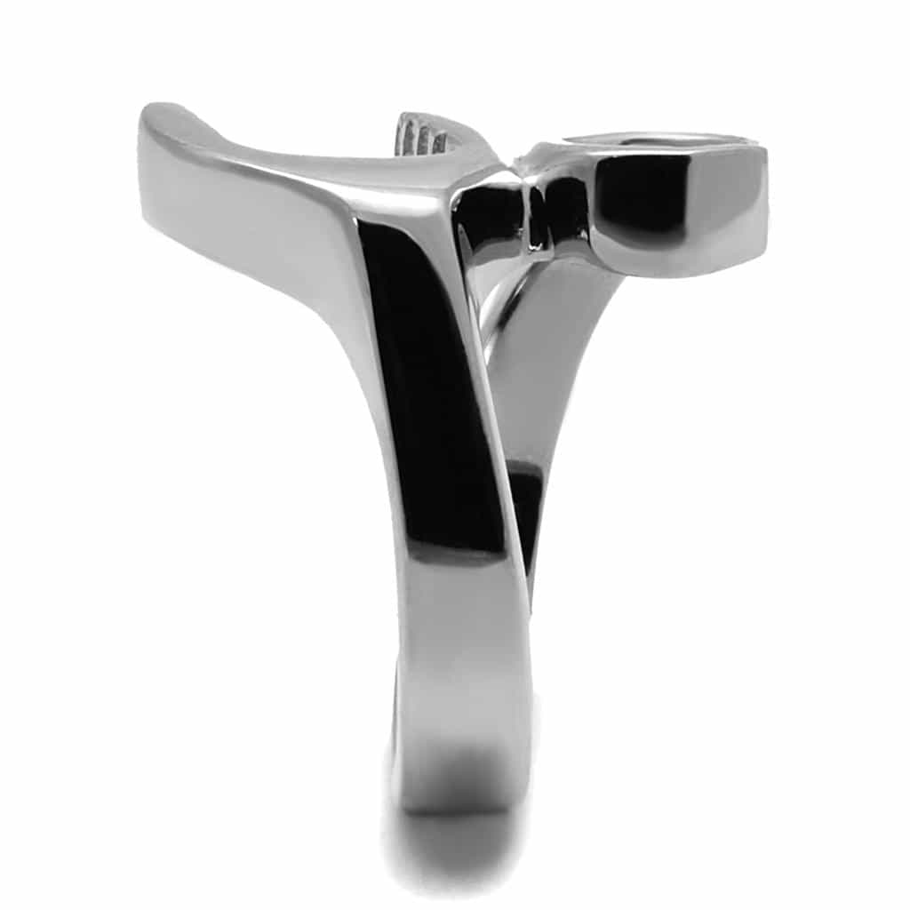 Sterling SilverPolished Wrench Tool Biker Open Ring view 4