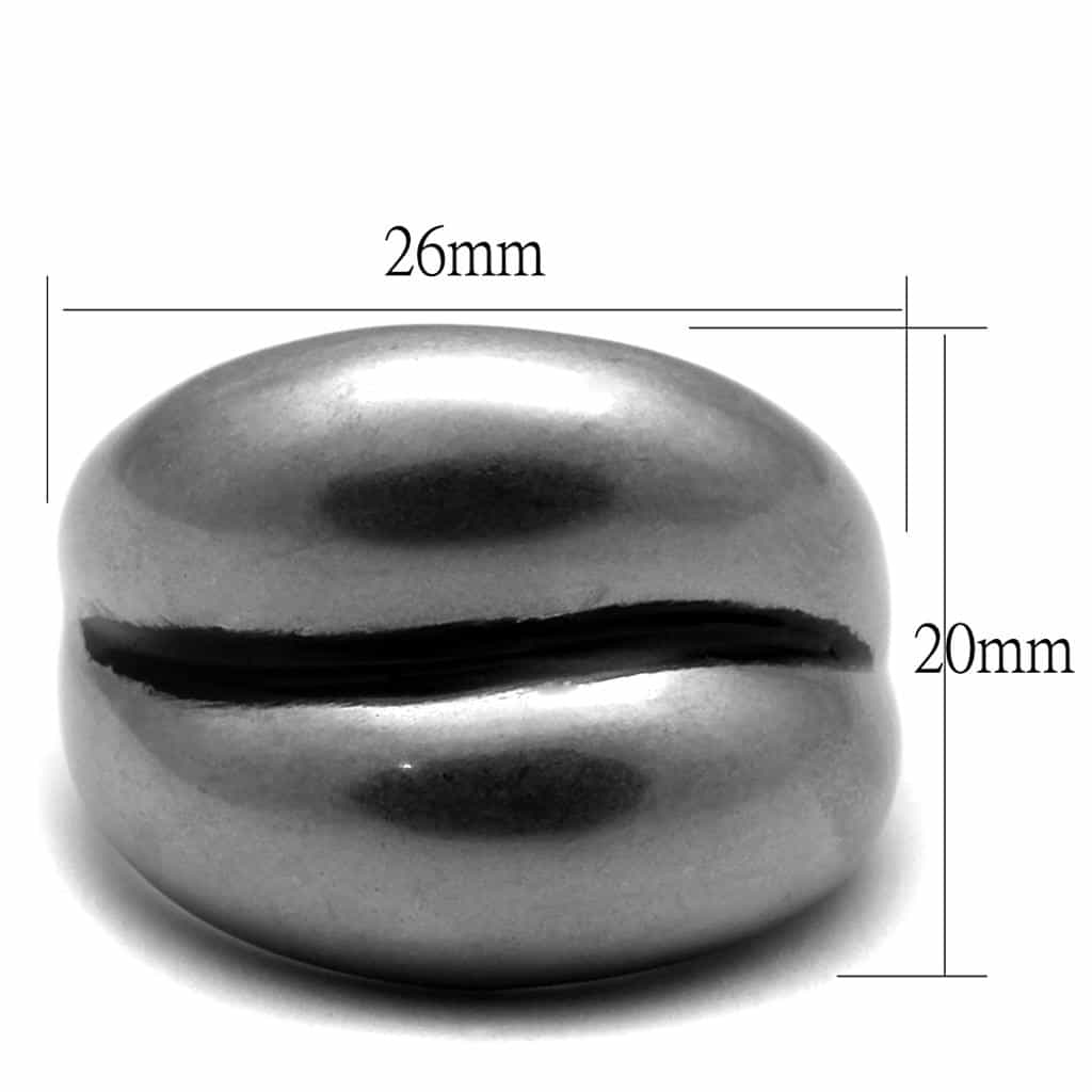 Stainless Steel Polished Smooth Dome Crossover Ring view 6