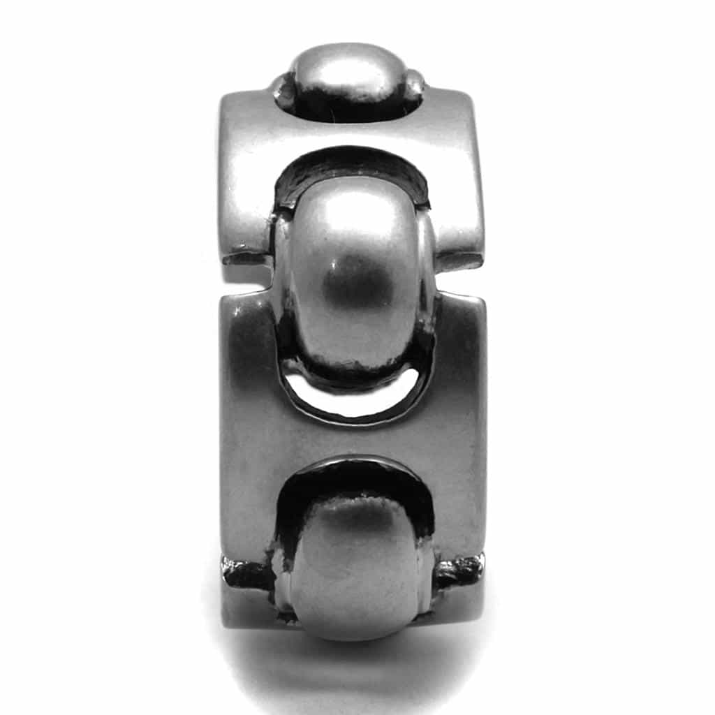 Stainless Steel Polished Bold Link Chain Band Ring view 8