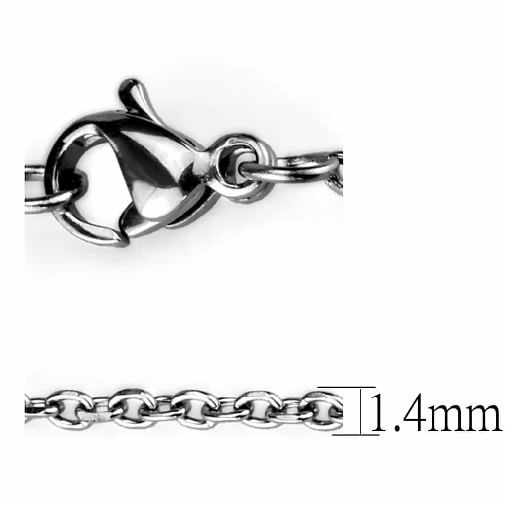 Stainless Steel Two Tone Silver Rose Gold Cable Layered Necklace view 6
