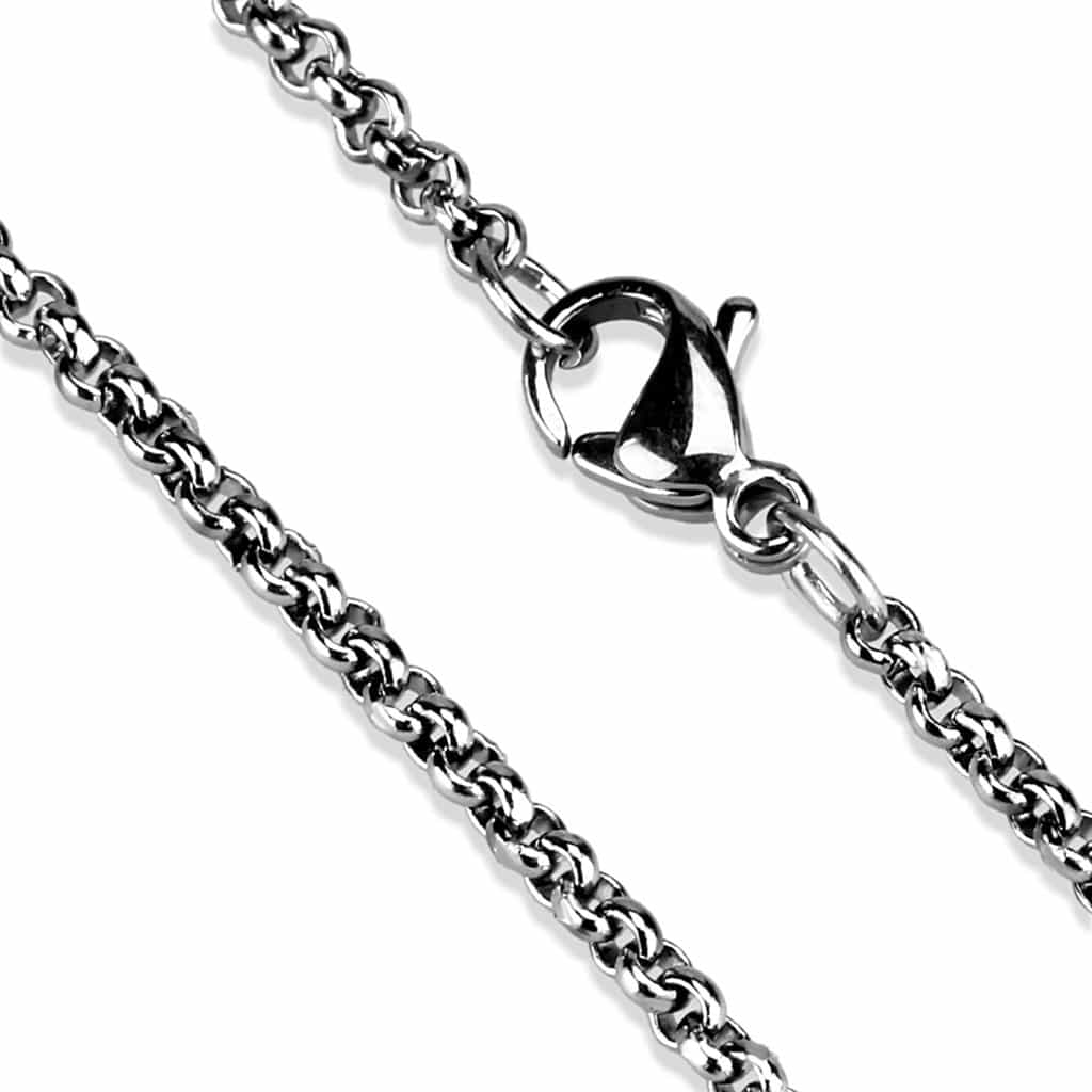 Stainless Steel Silver Popcorn Twisted Necklace view 5
