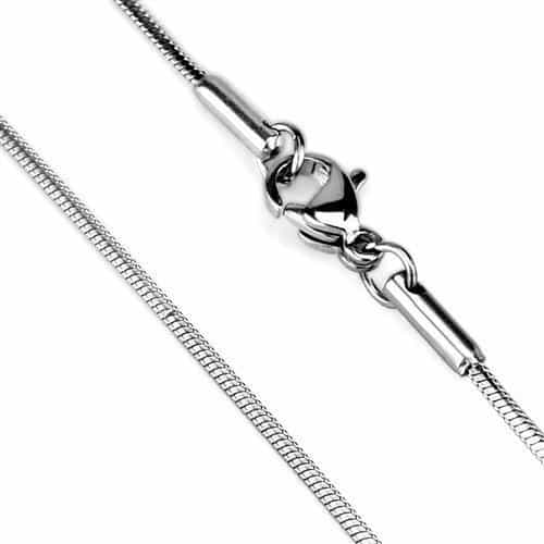 Stainless Steel Silver Snake Round Smooth Ring view 2