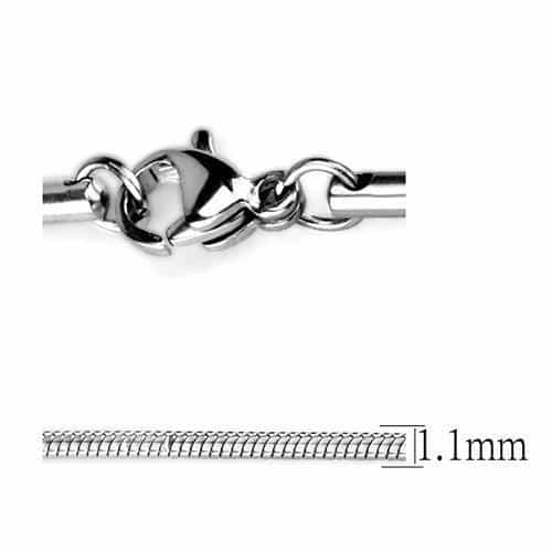 Stainless Steel Silver Snake Round Smooth Ring view 3