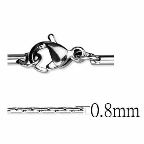 Stainless Steel Silver Box Fine Layered Necklace view 3