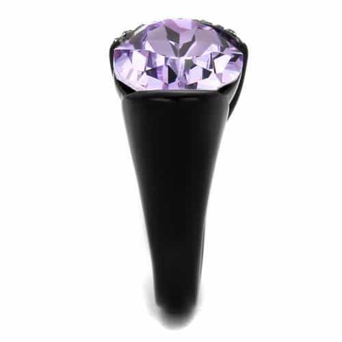 Stainless Steel Amethyst Oval Cocktail | The Stainless Jewelry view 4