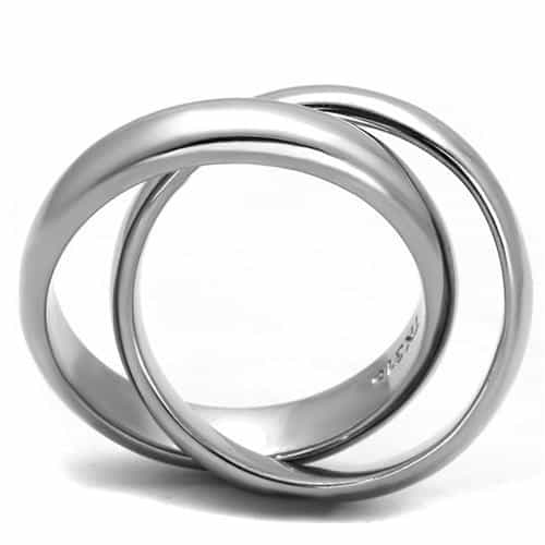 Stainless Steel Polished Triple Interlocking Rolling Ring view 3