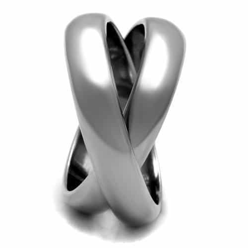 Stainless Steel Polished Triple Interlocking Rolling Ring view 8