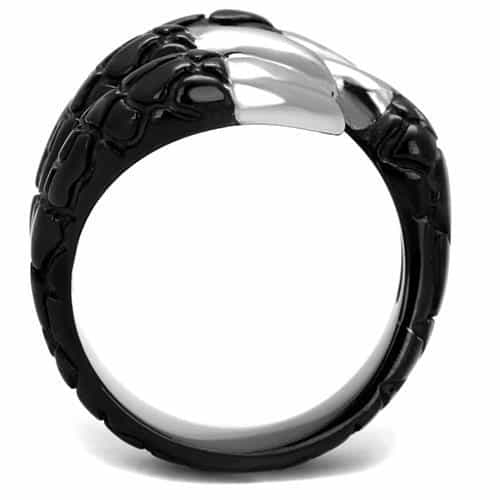 Stainless Steel Polished Claw Talon Bird Wrap Ring view 8