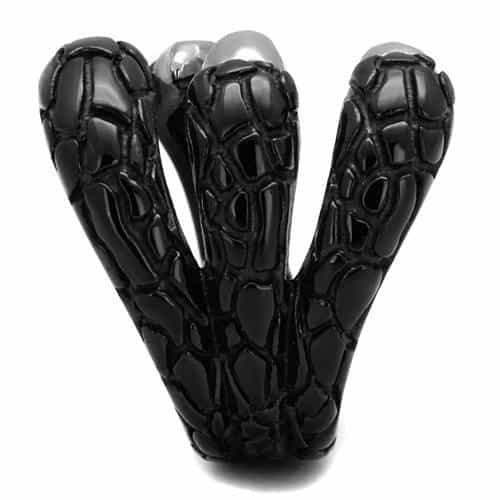 Stainless Steel Polished Claw Talon Bird Wrap Ring view 4