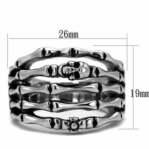 Stainless Steel Skeleton Hand Claw Ring | The Stainless Jewelry view 6